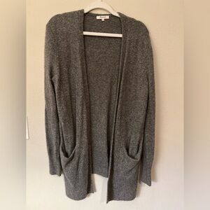Madewell Gray Kent Open Front Cardigan Sweater